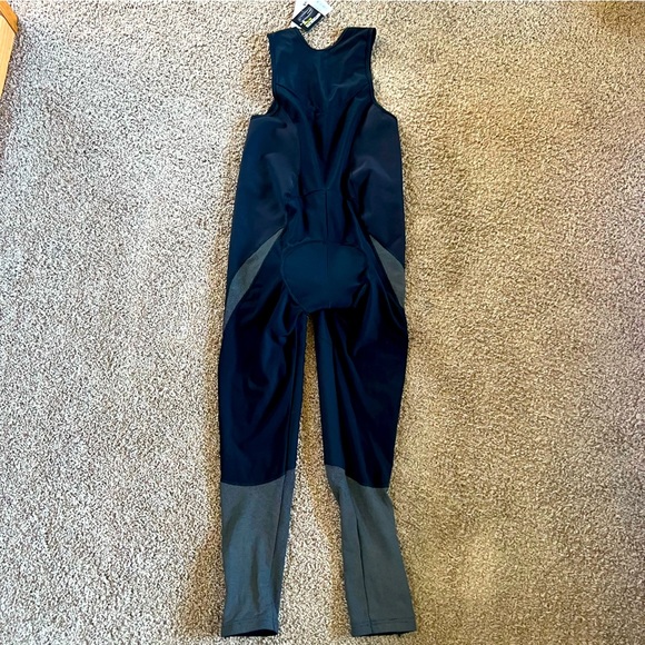 NWT Women’s Black Cycling Reflective Bib Tights with Padding Size 16 - Picture 3 of 16